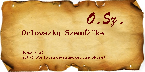Orlovszky Szemőke névjegykártya